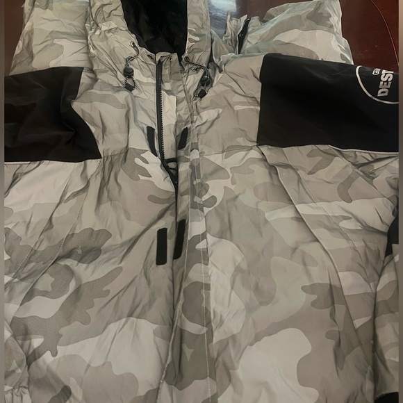 Gsou Snow Unisex Ski Suit Fluorescent Camouflage Night One-Piece Snow Suit - Picture 5 of 6